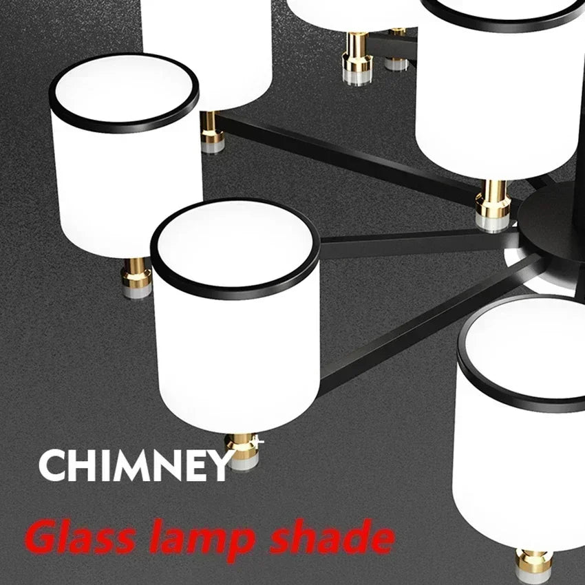 New Chinese Style Simple Chandelier Living Room Classical Restaurant Bedroom Trichromatic Pendant Lamp Retro Home Decor Lighting