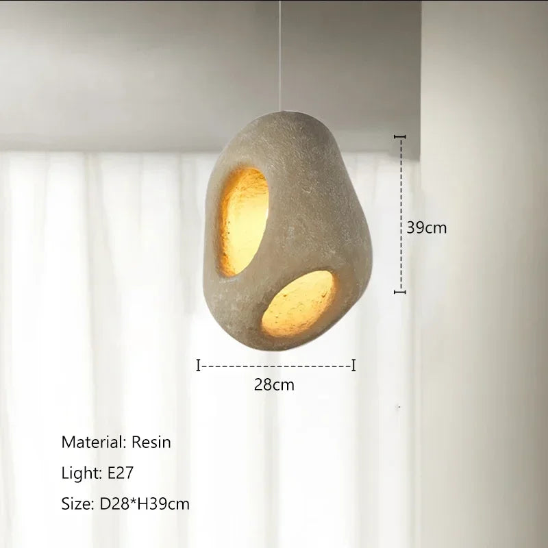 Hollow Out Design Wabi-sabi Led Restaurant Pendant Chandelier for Lving Dining Room Home Decor Bedside Suspension Lamp Fixtures