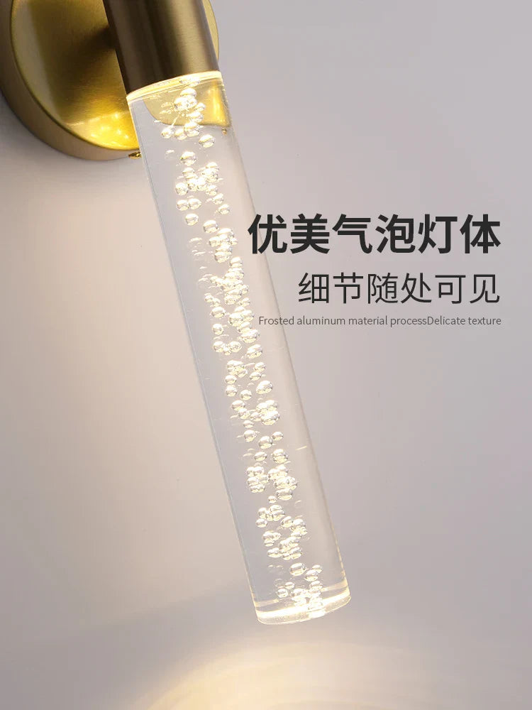 Modern Crystal LED Wall Light – Luxury Bubble Effect
