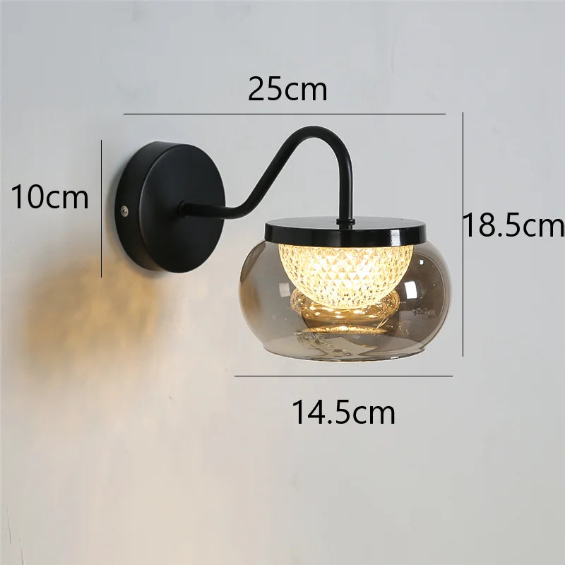 New Design Wall Lamp Living Room Eye Protection Lamps Modern Simple Atmosphere Lights Minimalist Bedroom Bedside Light Fixtures