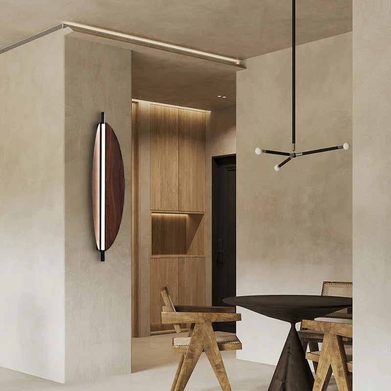 Modern Oval LED Wall Light – Sculptural Ambient Sconce