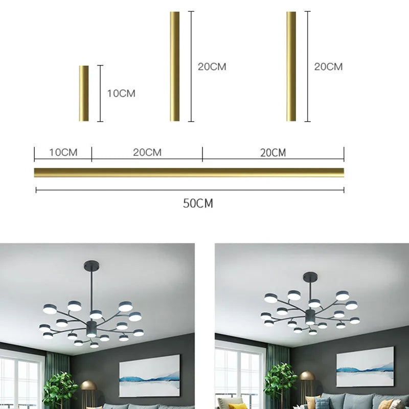 Modern Tree Branch LED Chandelier – Contemporary Ceiling Light Fixture