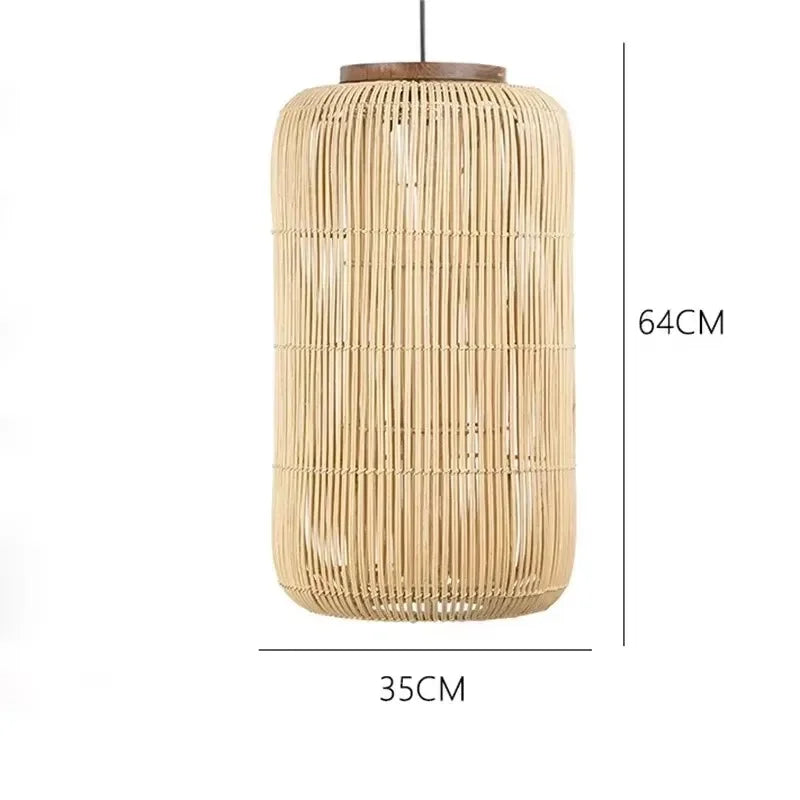 Chinese New Retro Handmade Rattan Pendant Lamp Homestay Living Room Restaurant Bedroom LED Chandelier Home Decor Light Fixtures
