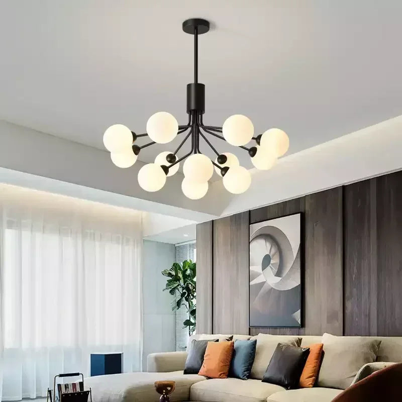 Modern Designer Minimalist Glass Ball Pendant Lamp Living Room Restaurant Bedroom Kitchen Hotel LED Chandelier Home Decor Lights
