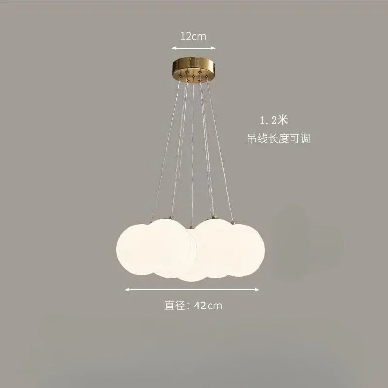 Luxury Glass Ball LED Chandelier – Modern Cloud Pendant Light