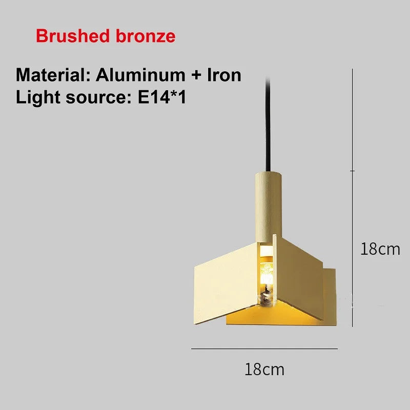 Minimalist Designer Industrial Style Pendant Light Bauhaus Niche Model Room Foyer Hallway Bedroom Bedside Lamp