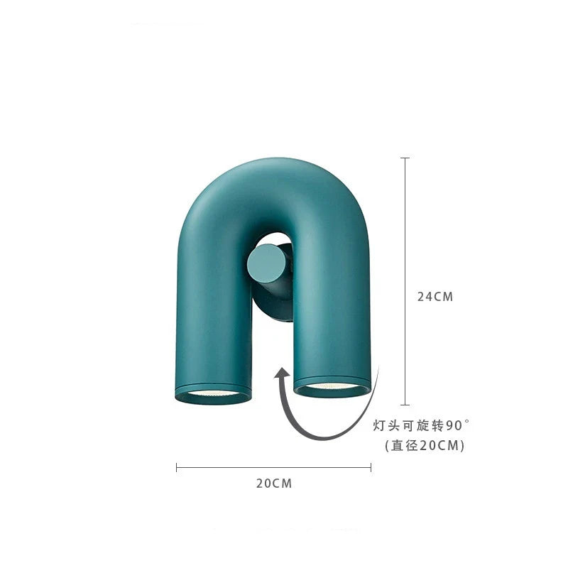 Modern U-Shaped LED Wall Lamp – Minimalist Italian Wall Sconce