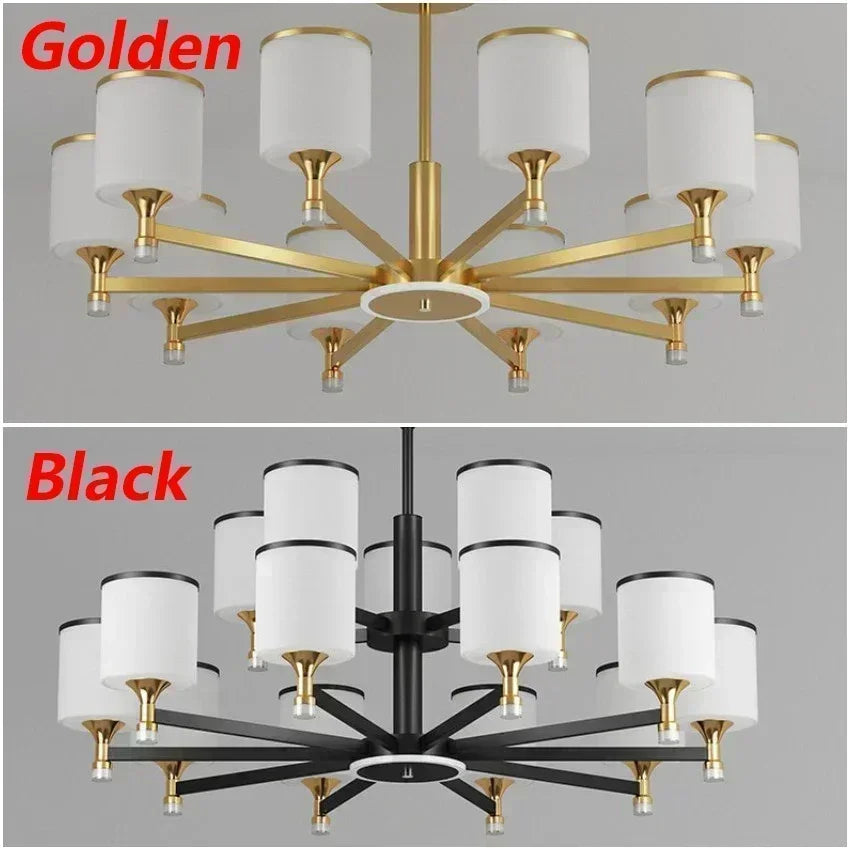 New Chinese Style Simple Chandelier Living Room Classical Restaurant Bedroom Trichromatic Pendant Lamp Retro Home Decor Lighting