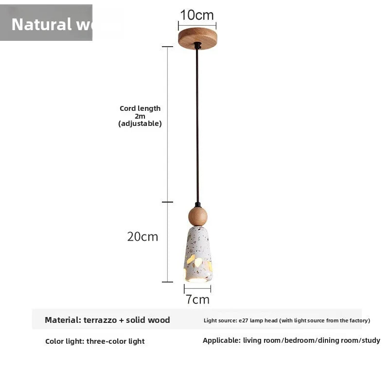 Yellow Travertine LED Hanging Lamps Home Decor Bedside Living Room Kitchen Children's Room Nordic Pendant Light Hanglamp