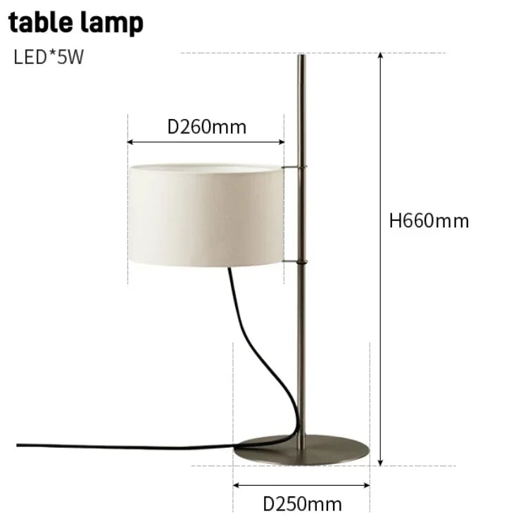 Japanese Wabi Sabi Wooden Floor Lamp – Adjustable Fabric Shade Standing Light