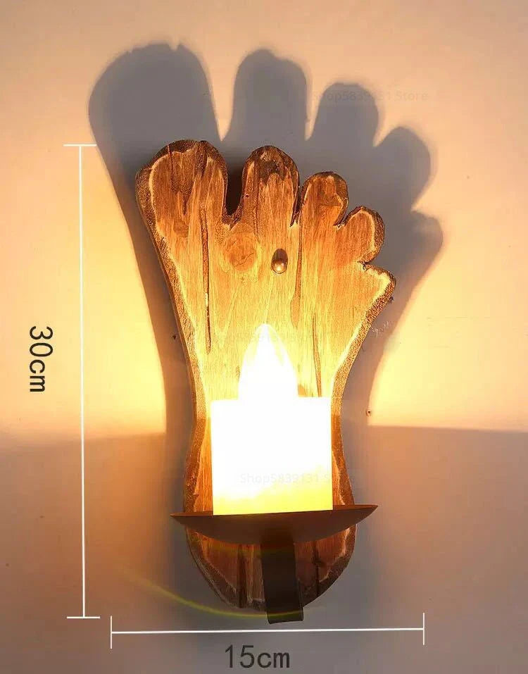 Nordic Wrought Iron Wood Wall Lamps LED Retro Creative Wall Lights for Home Bar Cafe Restaurant Living Room Decoration Lighting