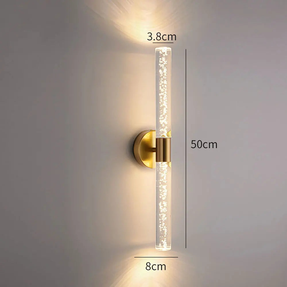 Modern Crystal LED Wall Light – Luxury Bubble Effect