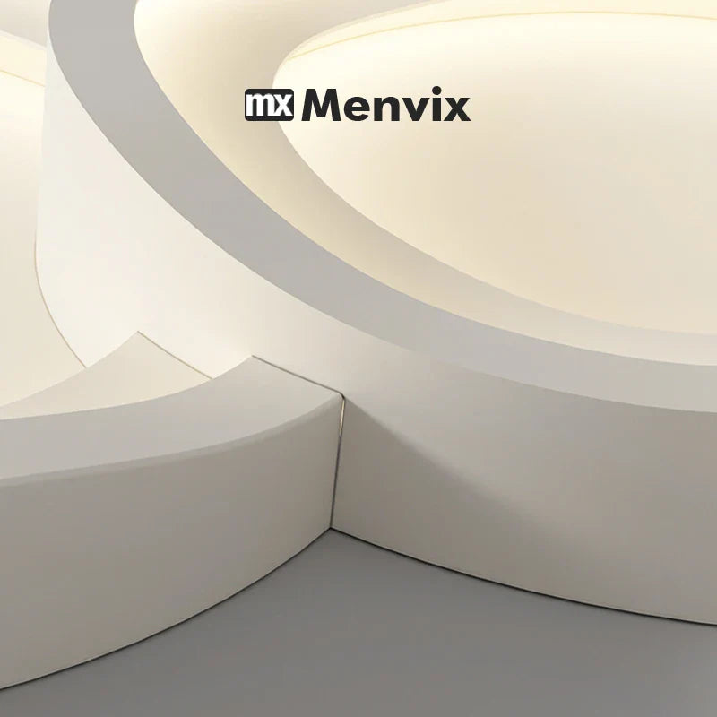 Menvix Modern LED Ceiling Lights Chandelier Round White Lamps Home Art Lighting Fixtures for Bedroom Study Dining Room Kitchen