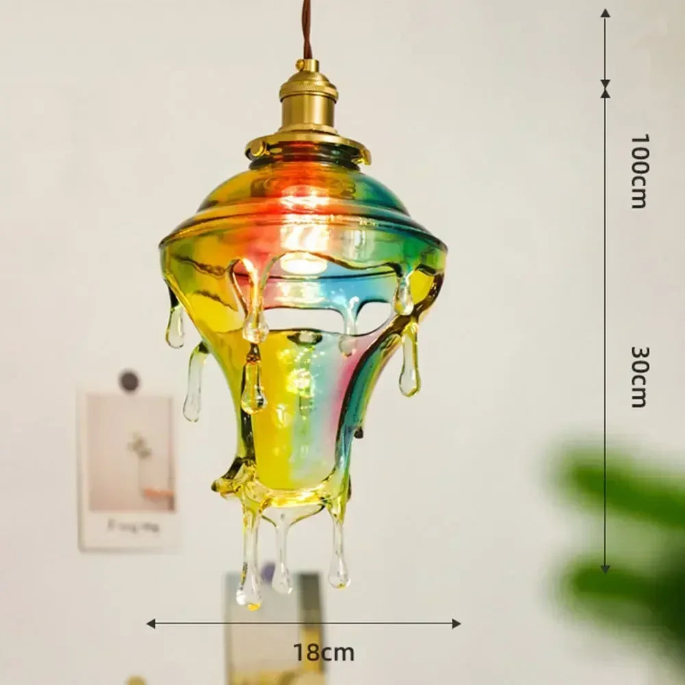 Modern Creative Melting Candle Droplets LED Pendant Lamp Living Room Restaurant Bar Bedroom Designer Chandelier Art Decor Light