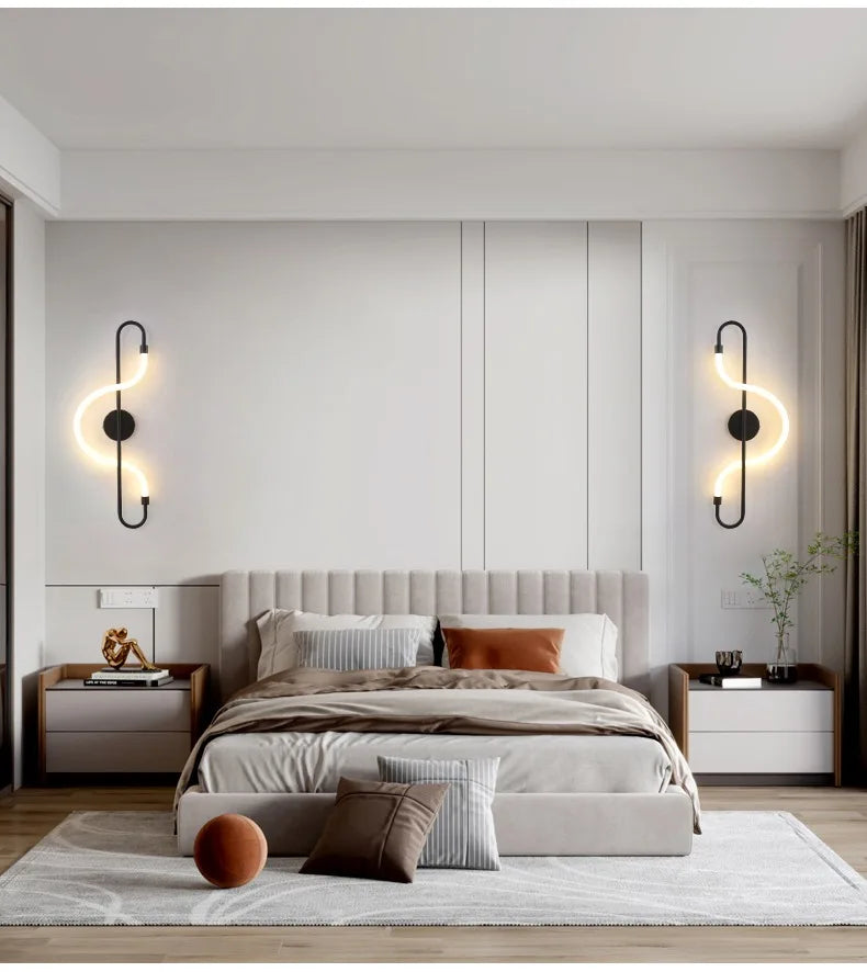 Modern Music Note LED Wall Lamp – Artistic S Shape Wall Light Fixture