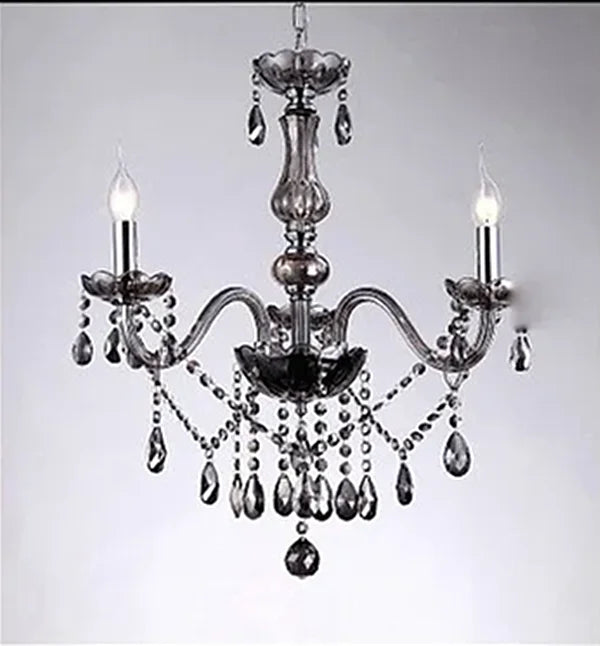 Modern K9 crystal chandeliers ceiling lights Black gray lustre crystal Living dinning room light ceiling indoor home furniture