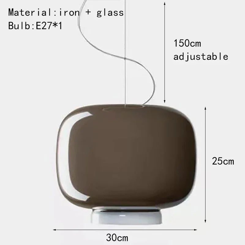 Italian Color Glass Pendant Light – Modern Designer LED Hanging Lamp