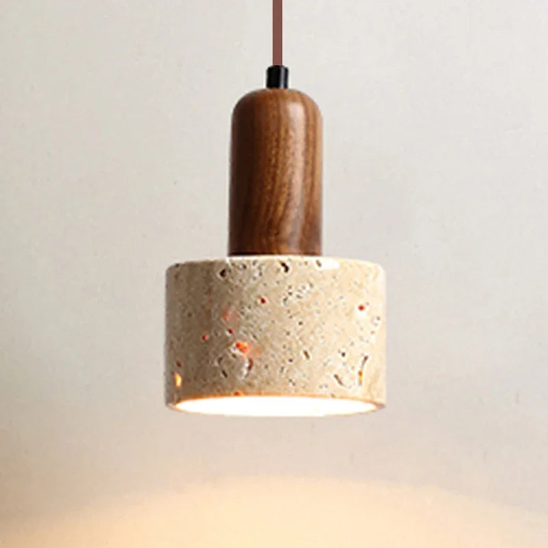 Wabi Sabi Yellow Stone LED Pendant lamp dining Table Bedroom Kitchen Island chandelier Restaurant home Decoration light fixtures
