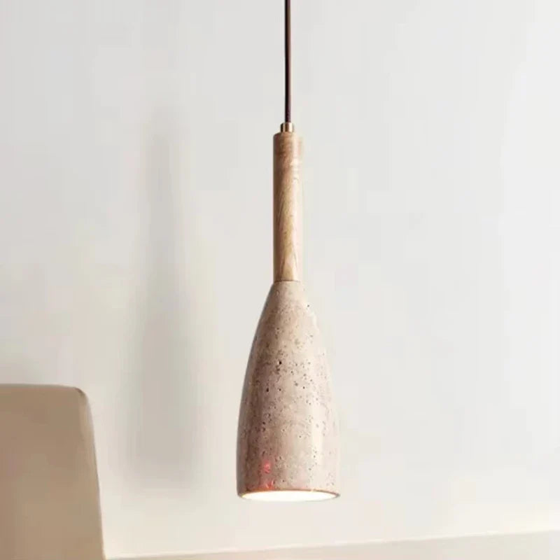 Modern Stone Pendant Light G9 LED – Minimalist Hanging Lamp for Bedroom & Study