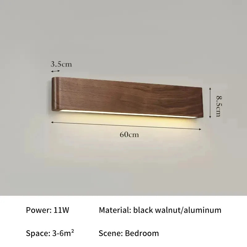 Wood LED Wall lamp Bedroom Modern sconces for Bedside Wooden Indoor Lighting Home Decor for Living Room Study Room Stairs
