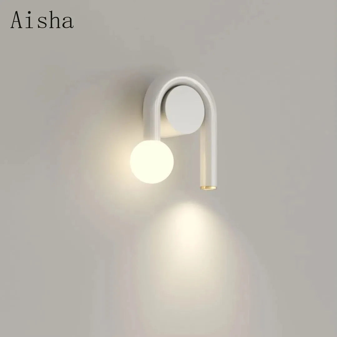 Minimalist U Shape Wall Lamp Nordic Sconce Lights for Bedroom Living Dining Study Room Simple Home Decorative Fixtures