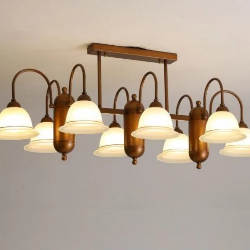 Nordic Creative Retro LED Chandelier Living Room Restaurant Bedroom Kitchen Hotel Glass Art Pendant Lamp Home Decor Lighting
