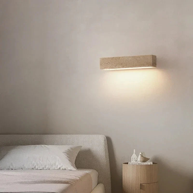 Modern Natural Stone Wall Light LED – Minimalist Wall Lamp for Bedroom & Living Room