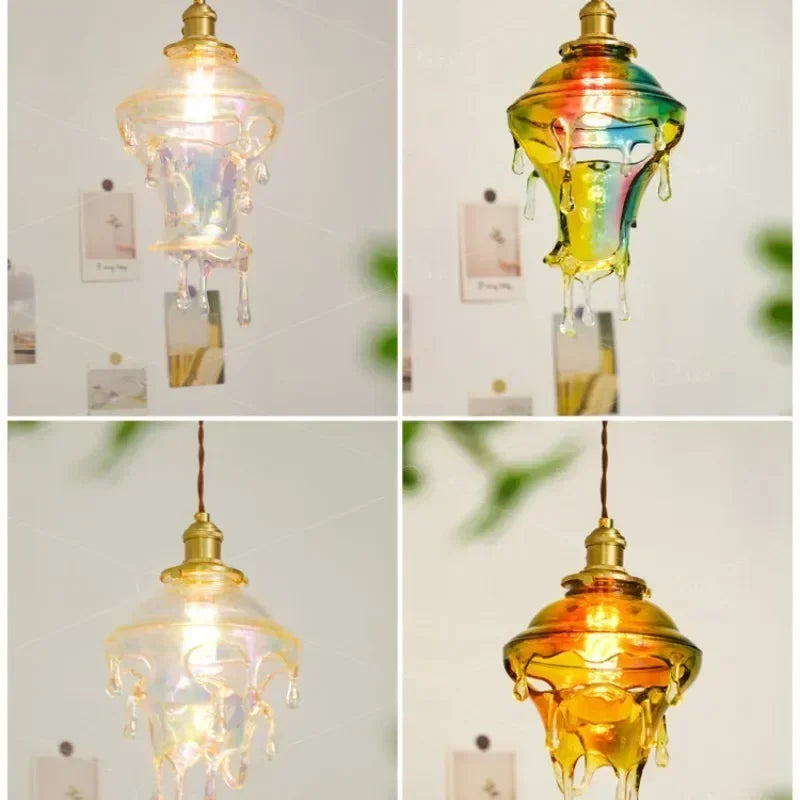 Modern Creative Melting Candle Droplets LED Pendant Lamp Living Room Restaurant Bar Bedroom Designer Chandelier Art Decor Light