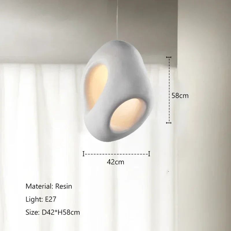 Hollow Out Design Wabi-sabi Led Restaurant Pendant Chandelier for Lving Dining Room Home Decor Bedside Suspension Lamp Fixtures