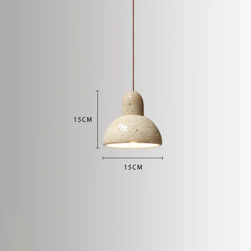 Yellow cave stone wabi-Sabi wind bedroom bedside chandelier Creative cream style homestayretro medieval restaurant small chandel