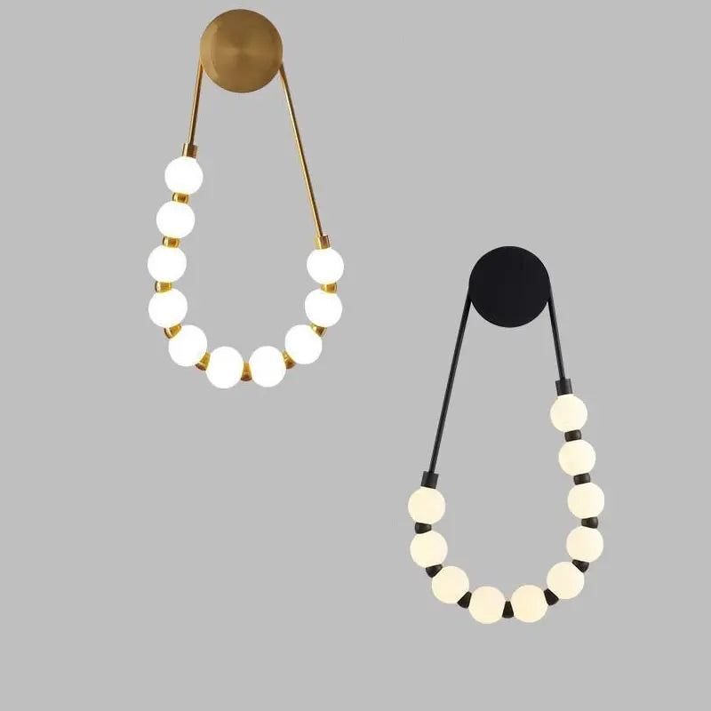 Modern Globe Bead Wall Light – Nordic Statement Design