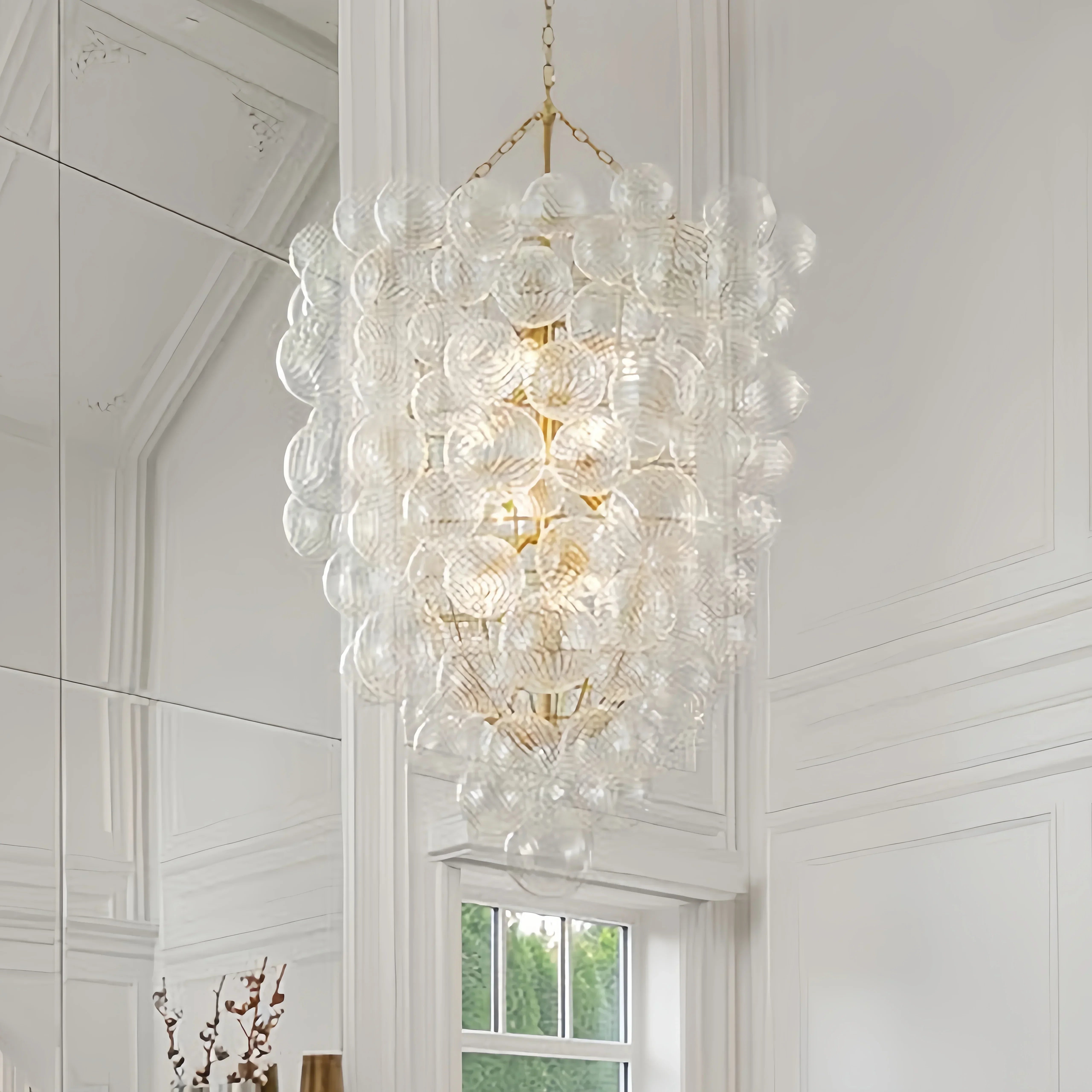 Modern French Creative Glass Chandelier Living Room Restaurant Bedroom Villa Kitchen Luxury LED Pendant Lamp Art Decor Lighting