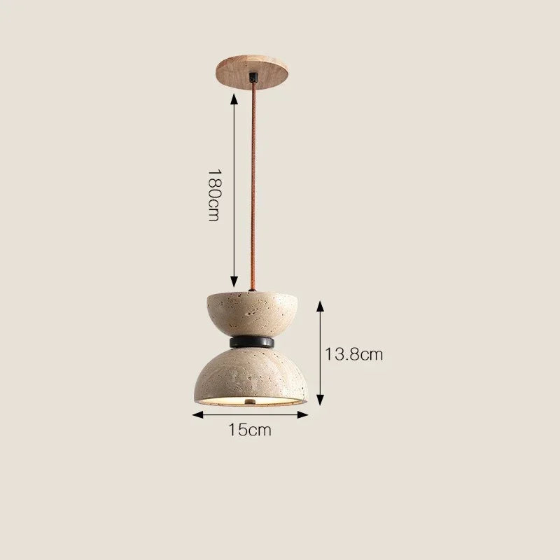 Led Pendant Lamp Bedroom Bedside Chandelier Stone Long Line Small Up And Down Light Japanese Style 110V220V For Home Dining Room