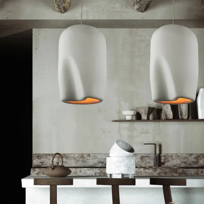 New Look Wabi-Sabi Art Pendant Lamp Lustre Restaurant Chandelier Homestay Decor Bedroom Loft Suspension Ceiling Light Fixture