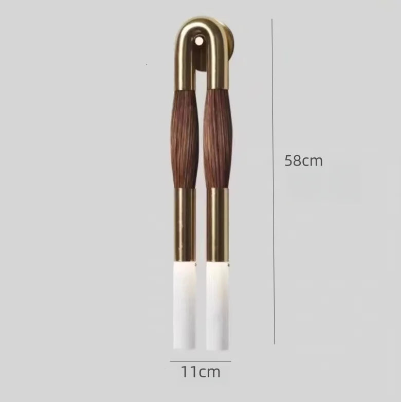 Horsehair solid brass wall sconce 76cm