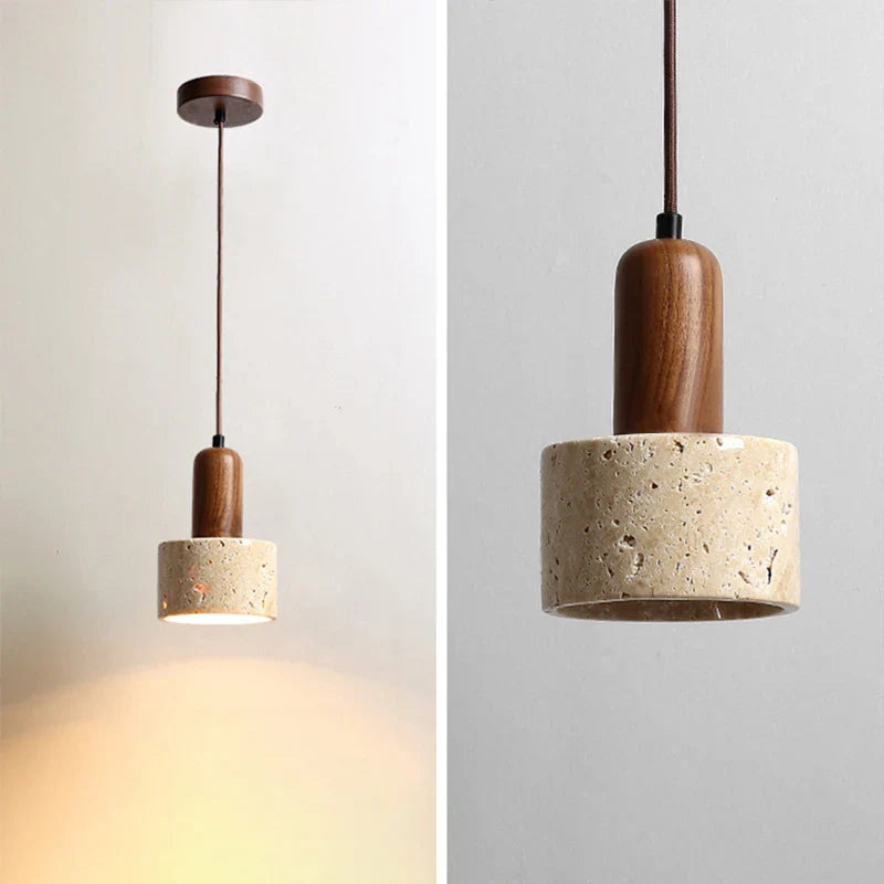 Yellow cave stone wabi-Sabi wind bedroom bedside chandelier Creative cream style homestayretro medieval restaurant small chandel