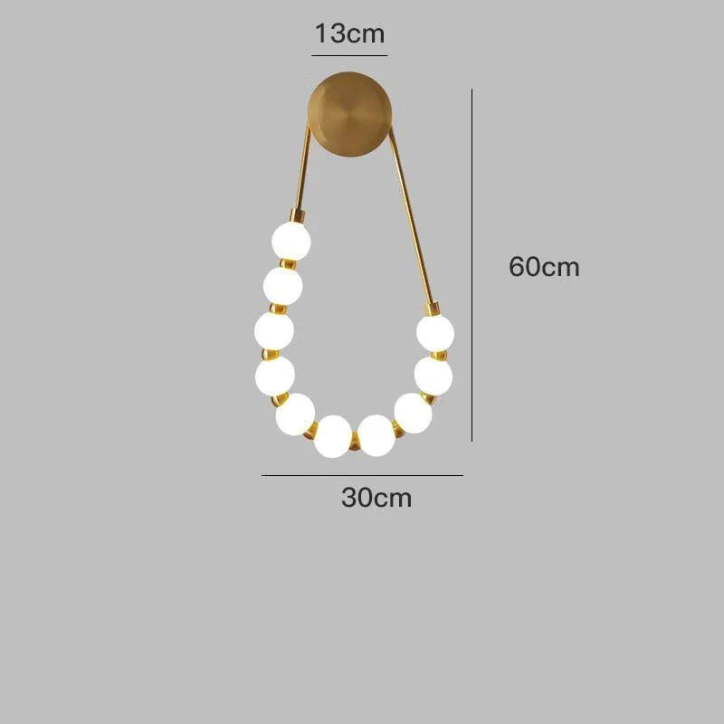 Modern Globe Bead Wall Light – Nordic Statement Design