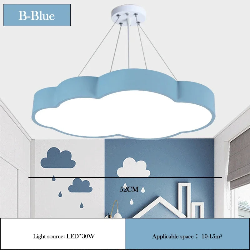 Italy Designer Cartoon Cloud Pendant Lamp Kindergarten Classroom Corridor Dance Room Chandelier Girls Boy Bedroom Decor Lighting