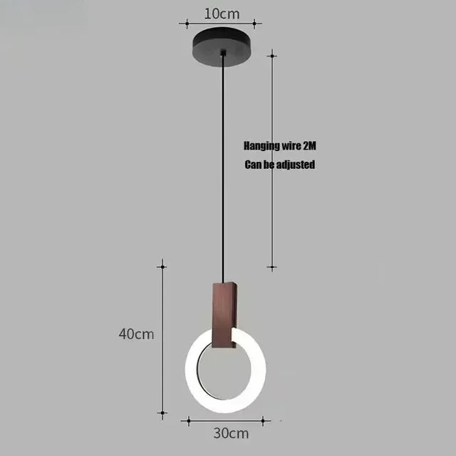 Nordic Simple LED Glass Pendant Lights Living Room Staircase Ring Creative Restaurant Bedroom Study Chandelier Home Decor Lamps