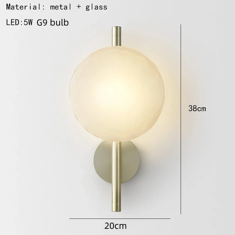 Modern Glass Disc Wall Light – Decorative LED Wall Sconce