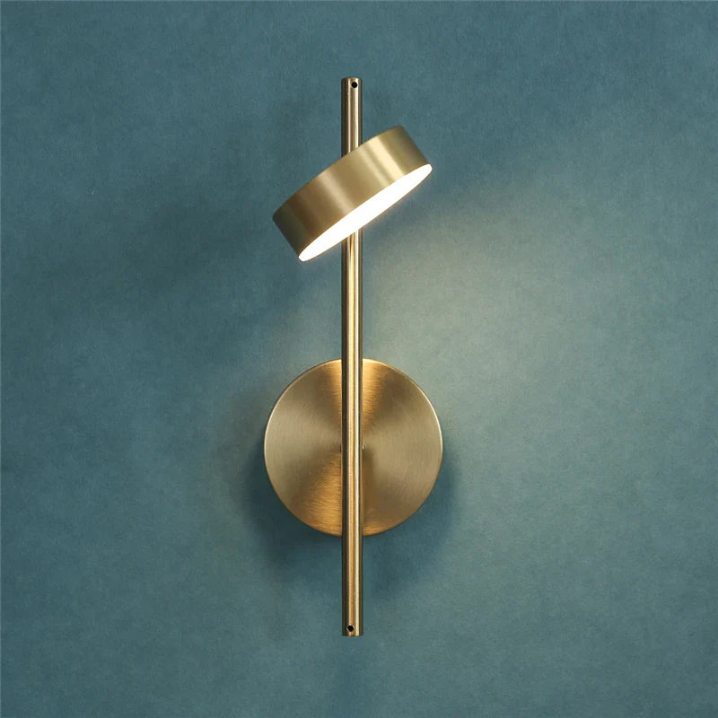 Nordic Simple Wall Lamp LED Rotation Adjustable Metal Wall Lights Bedroom Living Room Aisle Study Reading Gold Black Wall Lamps