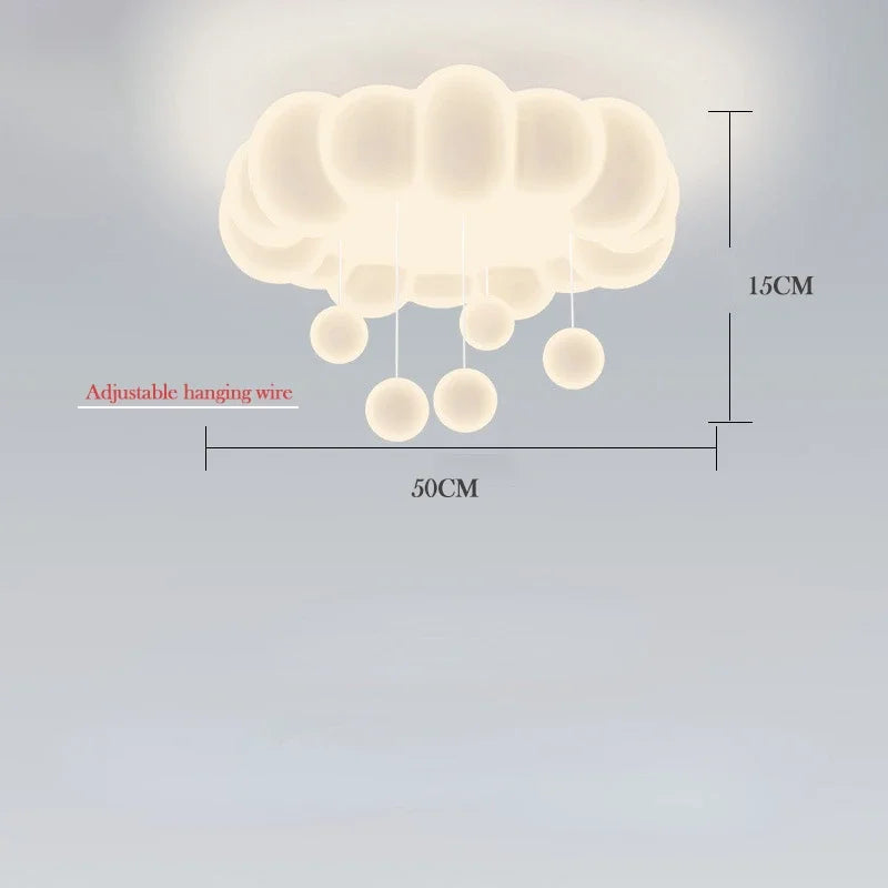 Modern Creative Circular Cloud Acrylic LED Ceiling Lamp Living Room Restaurant Bedroom Children Room Chandelier Home Decor Light