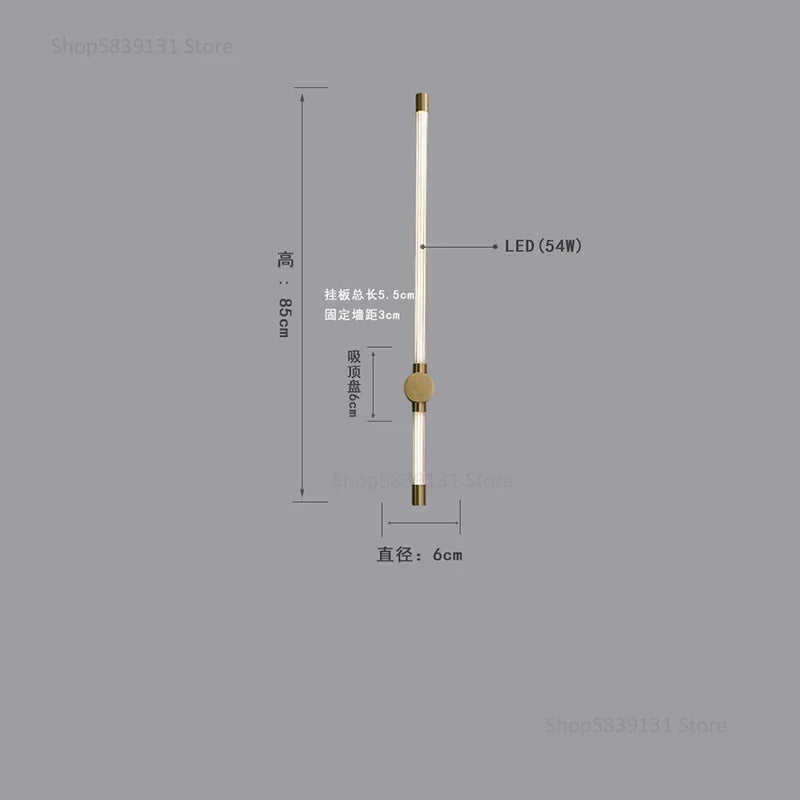 Modern Copper Wall Lamps Luxury Gold Geometric Lines Wall Lights Bedroom Bedside Lamp Living Room Background Wall Decor Lighting