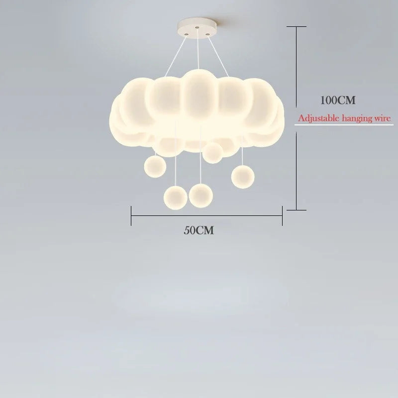 Modern Creative Circular Cloud Acrylic LED Ceiling Lamp Living Room Restaurant Bedroom Children Room Chandelier Home Decor Light