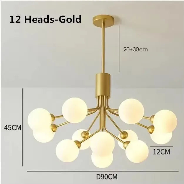 Modern Designer Minimalist Glass Ball Pendant Lamp Living Room Restaurant Bedroom Kitchen Hotel LED Chandelier Home Decor Lights