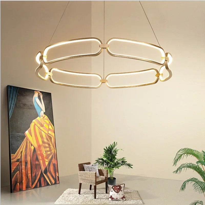 Living Room Chandelier Light Luxury Nordic Style Lamp, Creative Modern Simple Dining Room Lamp Bedroom Lamp
