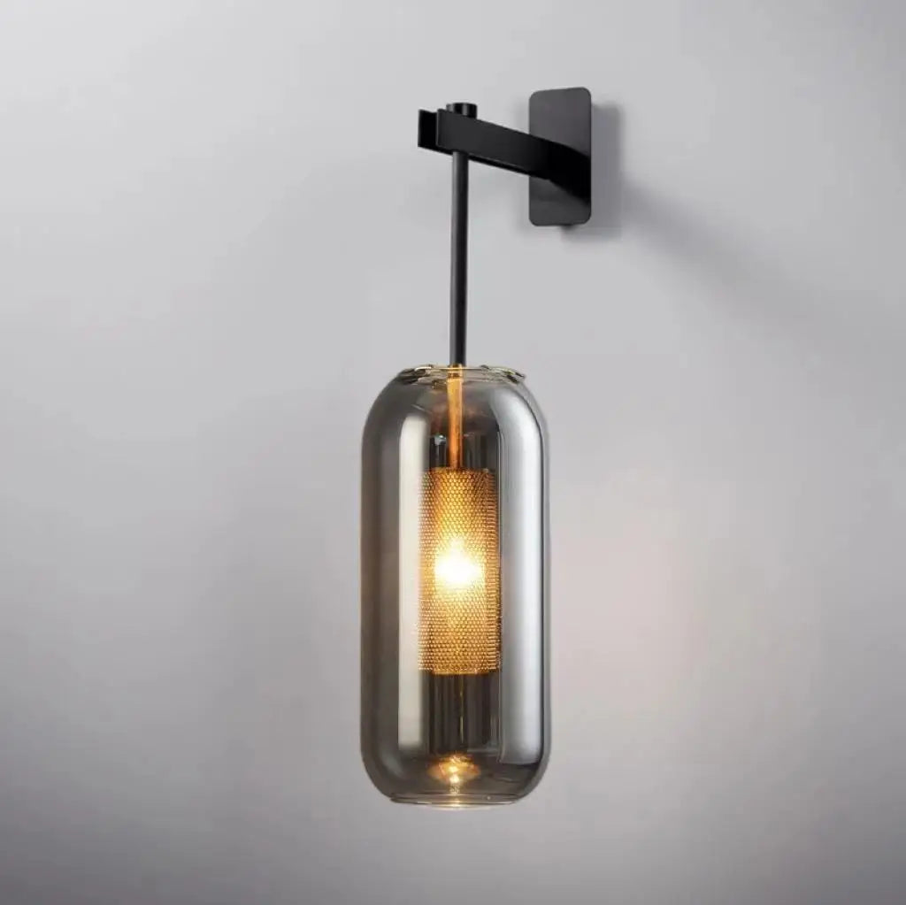 Modern wall sconce light fixture glass bedside hotel bathroom background lamp corridor luminaire home decoration lighting gold