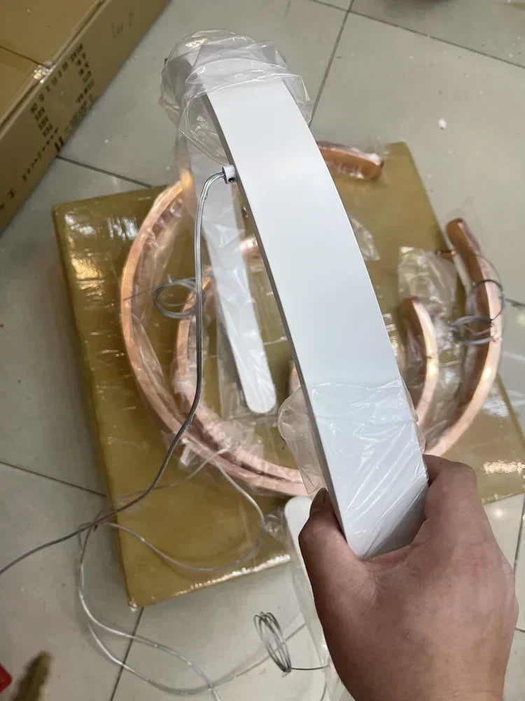 Italian Designer Ring Pendant Lamp Living Room Dining Table Kitchen Bedroom Dimmable LED Chandelier Home Decor Lighting Fixtures