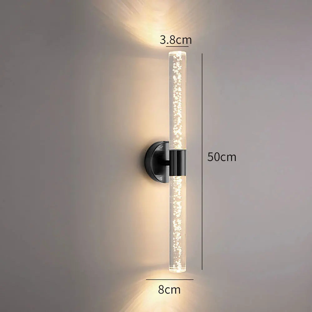 Modern Crystal LED Wall Light – Luxury Bubble Effect