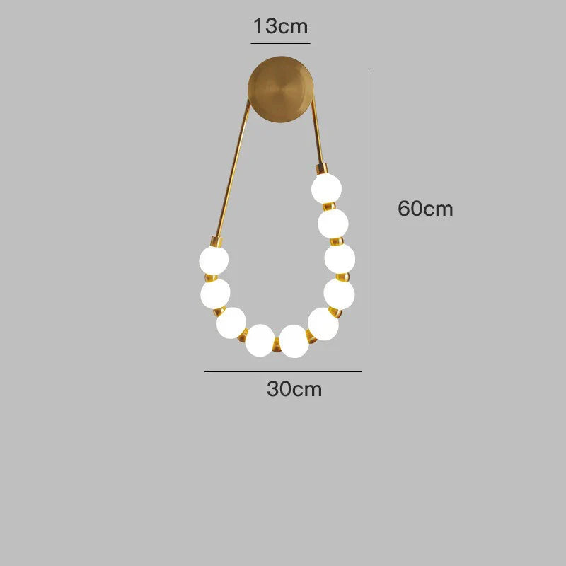Modern Globe Bead Wall Light – Nordic Statement Design